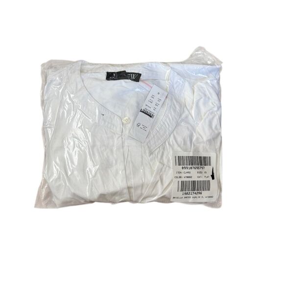 NWT J CREW Delilah dress in cotton poplin in white - Picture 7 of 8